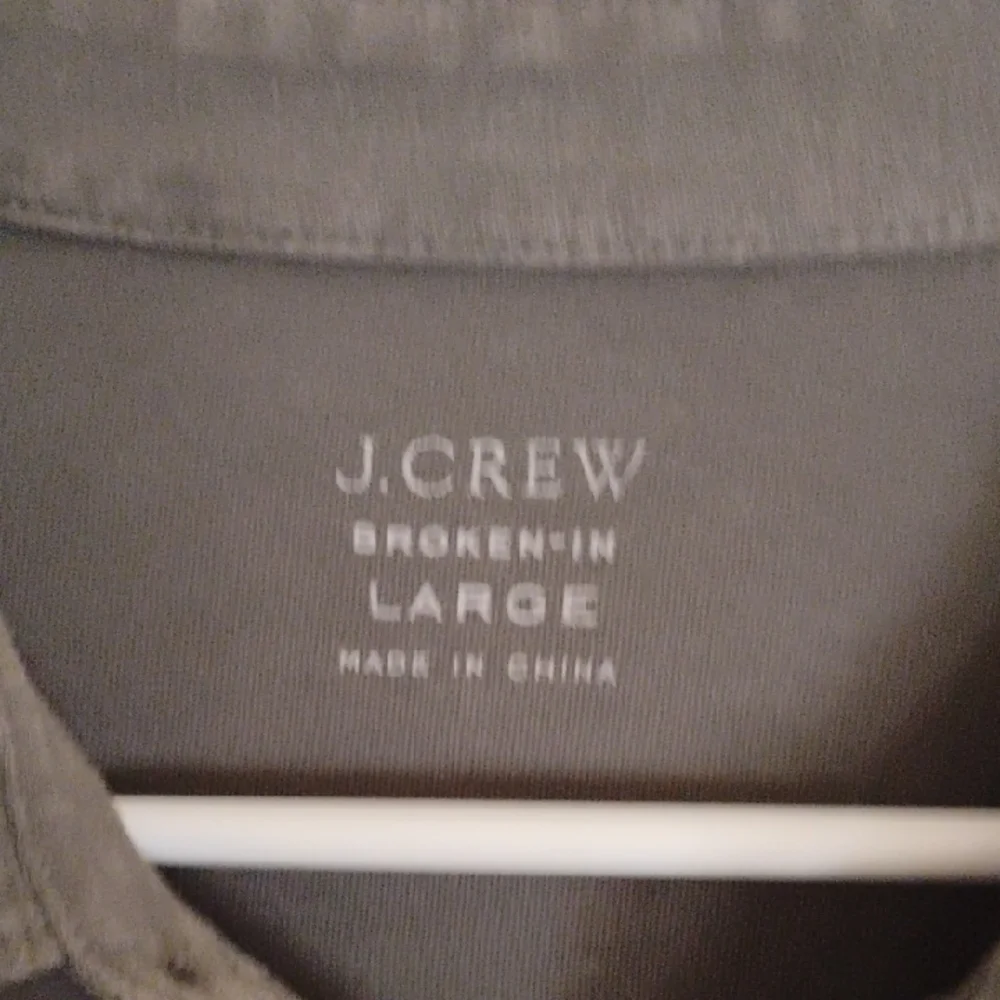 J. Crew Gray Long Sleeve  Soft Casual Fit Size Large